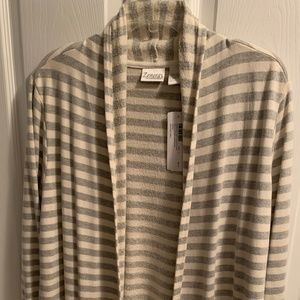 NWT Chico's Zenergy Knit Collection, Sally Stripe Cadigan Jacket